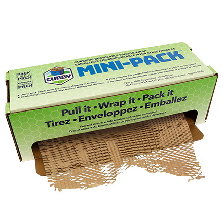 12" x 300' Curby Mini-Pack Recyclable Honeycomb Packing Paper