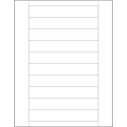 1 x 6" Plastic Label Holder Insert Cards