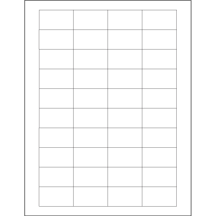 1 <span class='fraction'>3/4</span> x 1" White Rectangle Laser Labels