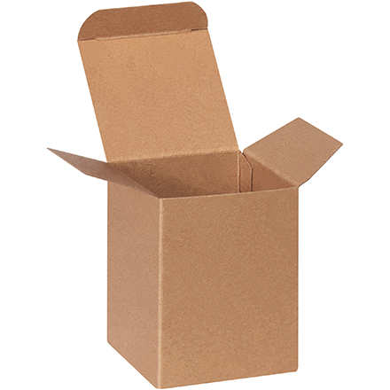 3 x 3 x 4" Heavy Duty Kraft Reverse Tuck Folding Cartons