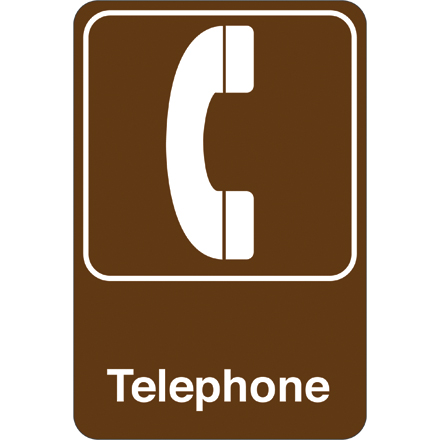 Telephone 9 x 6" Facility Sign